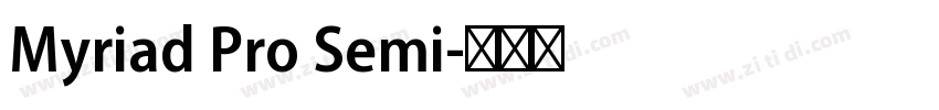Myriad Pro Semi字体转换